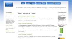 Desktop Screenshot of chimie.coursgratuits.net
