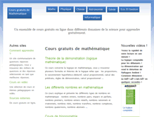 Tablet Screenshot of mathematique.coursgratuits.net